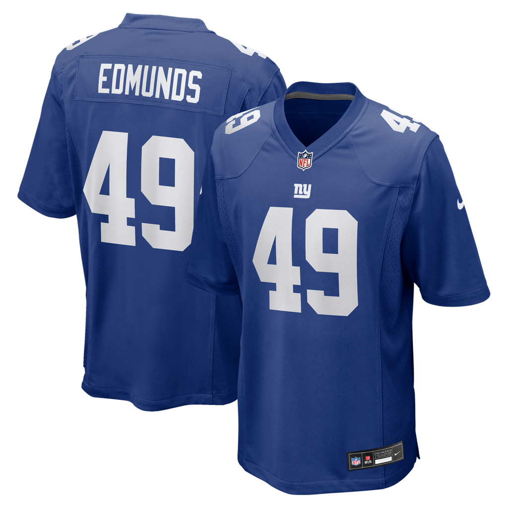 New York Giants Tremaine Edmunds Royal Team Game Jersey product image 1, provided for visual reference and product detail