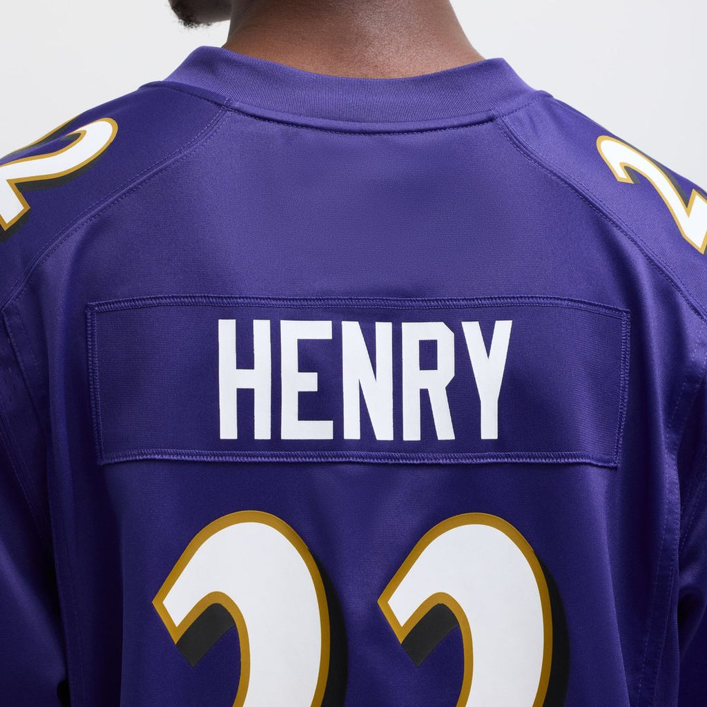 Baltimore Ravens Derrick Henry Purple Game Player Jersey product image 8, provided for visual reference and product detail