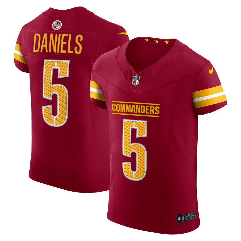 Washington Commanders Jayden Daniels Black Alternate Vapor F.U.S.E. Elite Jersey product image 7, provided for visual