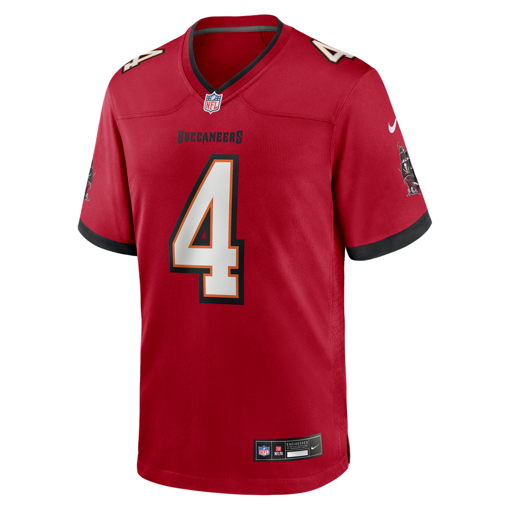 Tampa Bay Buccaneers Chase McLaughlin Red Game Player Jersey product image 2, provided for visual reference and product