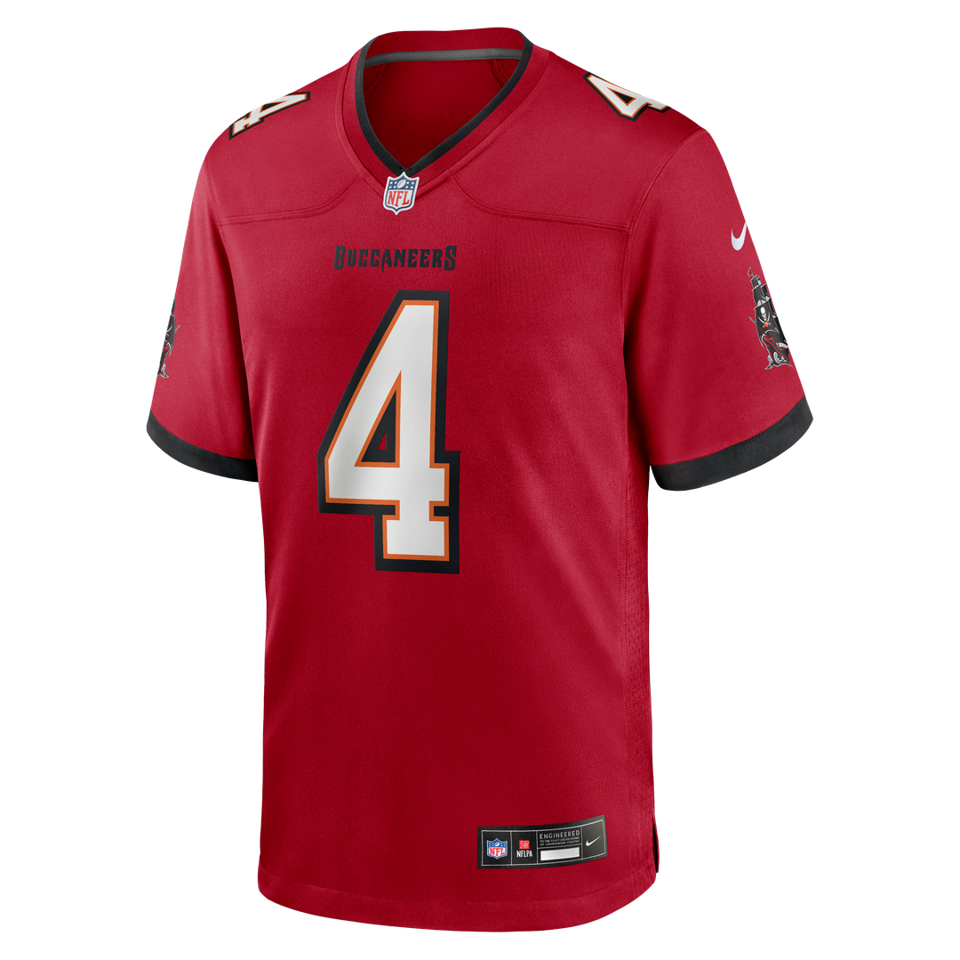 Tampa Bay Buccaneers Chase McLaughlin Red Game Player Jersey product image 2, provided for visual reference and product