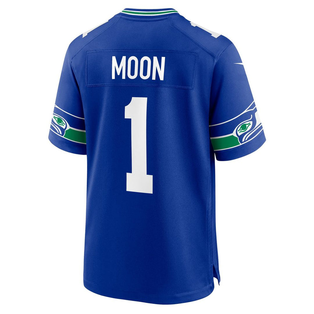 Seattle Seahawks Warren Moon Royal Retired Player Alternate Game Jersey product image 3, provided for visual reference and