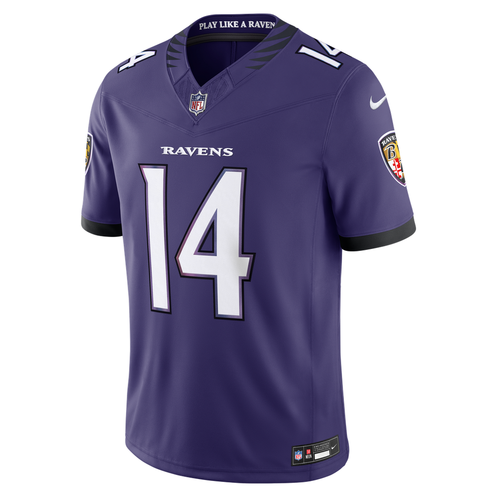 Baltimore Ravens Kyle Hamilton Black Alternate Vapor F.U.S.E. Stitched Limited Jersey product image 8, provided for visual