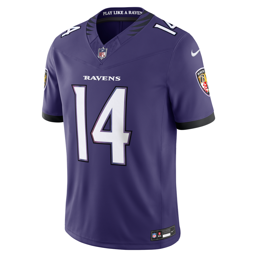 Baltimore Ravens Kyle Hamilton Black Alternate Vapor F.U.S.E. Stitched Limited Jersey product image 8, provided for visual
