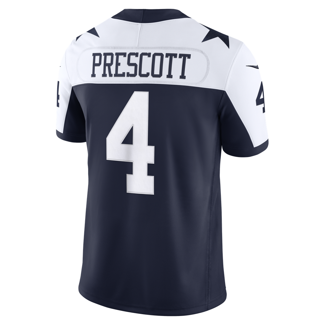 Dallas Cowboys Dak Prescott White Vapor F.U.S.E. Stitched Limited Jersey product image 9, provided for visual reference and