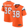 Denver Broncos Jaleel McLaughlin Orange Team Game Jersey product image 1, provided for visual reference and product detail