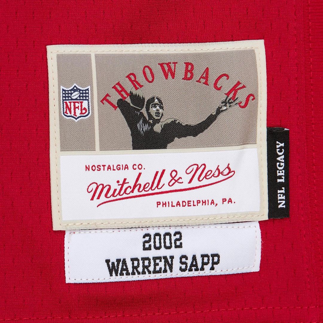Tampa Bay Buccaneers Warren Sapp Red 2002 Legacy Replica Jersey product image 7, provided for visual reference and product
