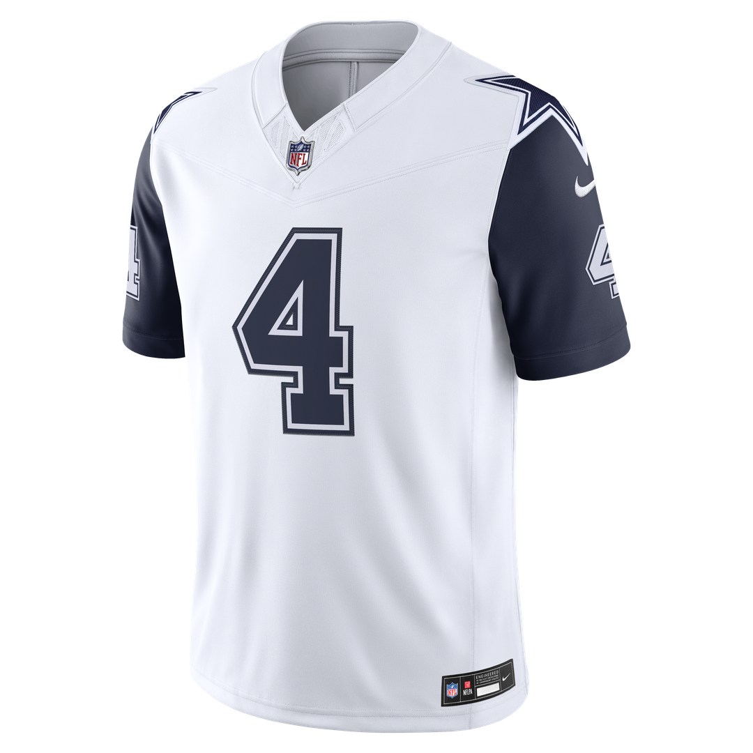 Dallas Cowboys Dak Prescott White Alternate Vapor F.U.S.E. Stitched Limited Jersey product image 2, provided for visual