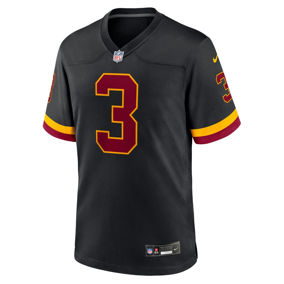 Washington Commanders Stefon Diggs Black Alternate Game Jersey product image 2, provided for visual reference and product