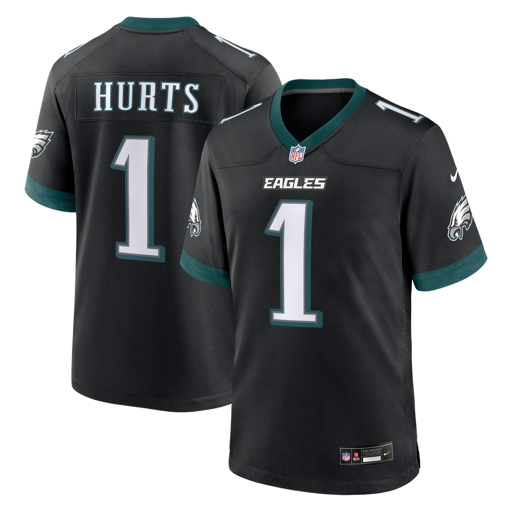 Philadelphia Eagles Jalen Hurts Midnight Green Team Game Jersey product image 27, provided for visual reference and product