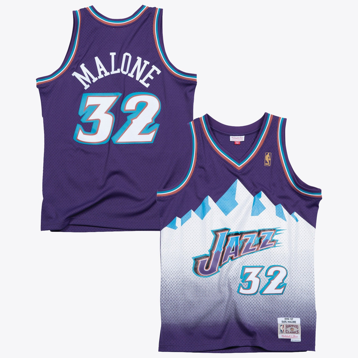 Utah Jazz Karl Malone 1996 Swingman Road Authentic Basketball Jersey - Purple product image 1, provided for visual reference