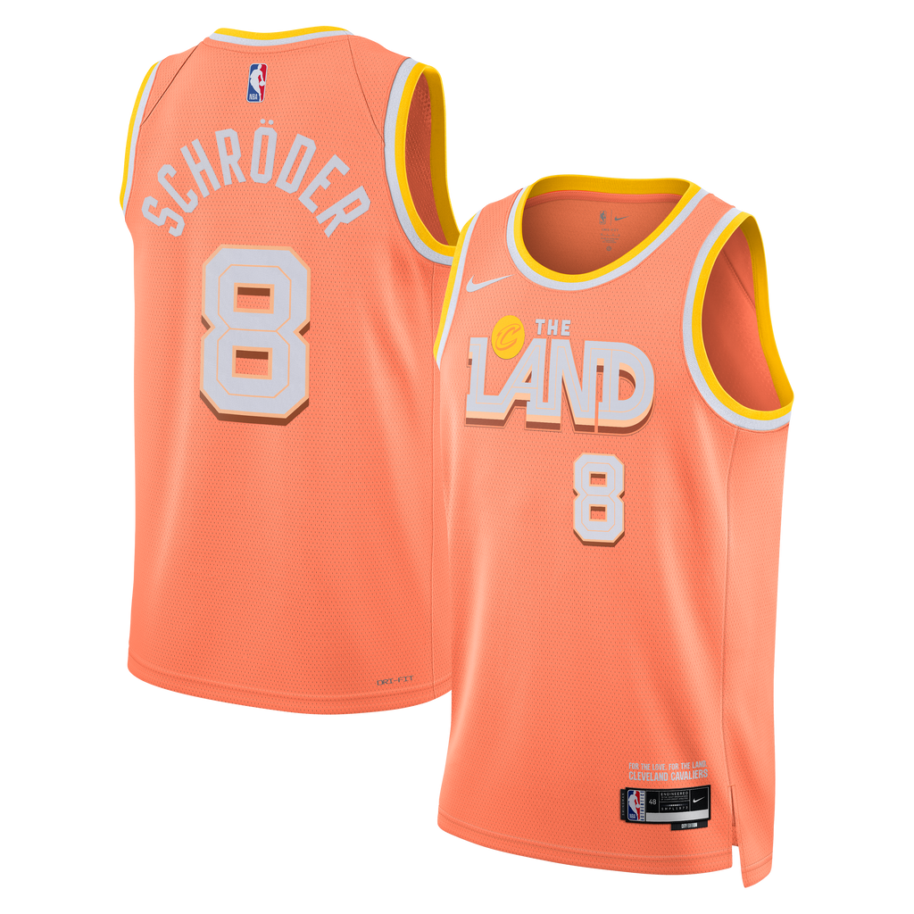 Dennis Schröder Cleveland Cavaliers 2025/26 City Edition Swingman Jersey - Orange - Unisex product image 1, provided for