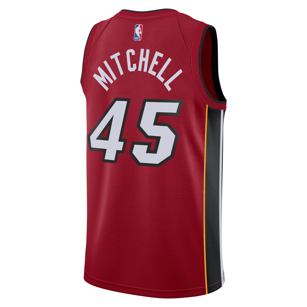 Davion Mitchell Miami Heat Statement Edition Swingman Jersey - Red - Unisex product image 4, provided for visual reference