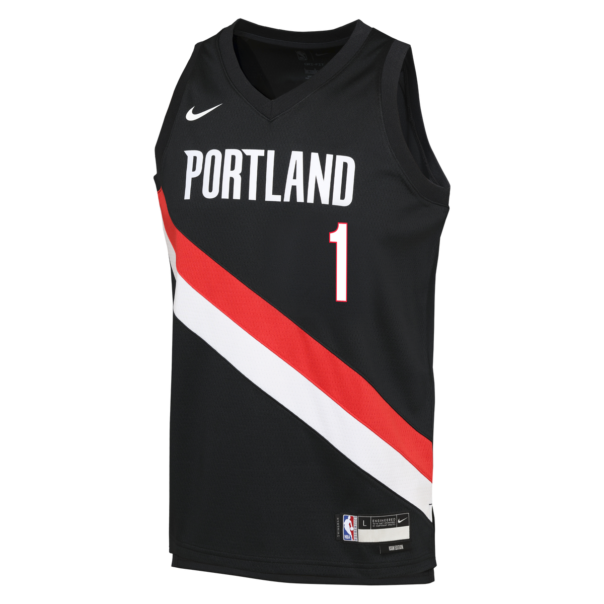 Ja Morant Portland Trail Blazers Icon Edition Replica Swingman Jersey - Black - Youth product image 3, provided for visual
