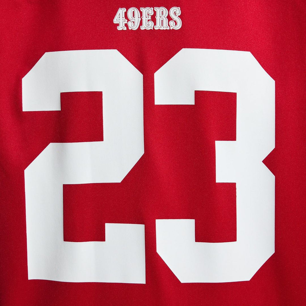 San Francisco 49ers Christian McCaffrey Scarlet Game Player Jersey product image 21, provided for visual reference and