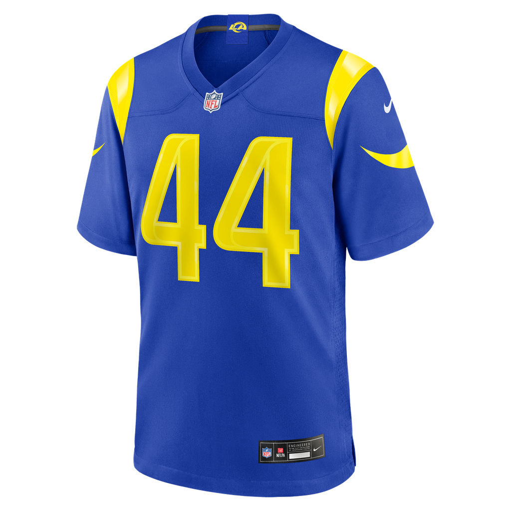 Los Angeles Rams Grant Stuard Royal Team Game Jersey product image 2, provided for visual reference and product detail review