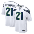 Seattle Seahawks Devon Witherspoon White Game Jersey product image 1, provided for visual reference and product detail review