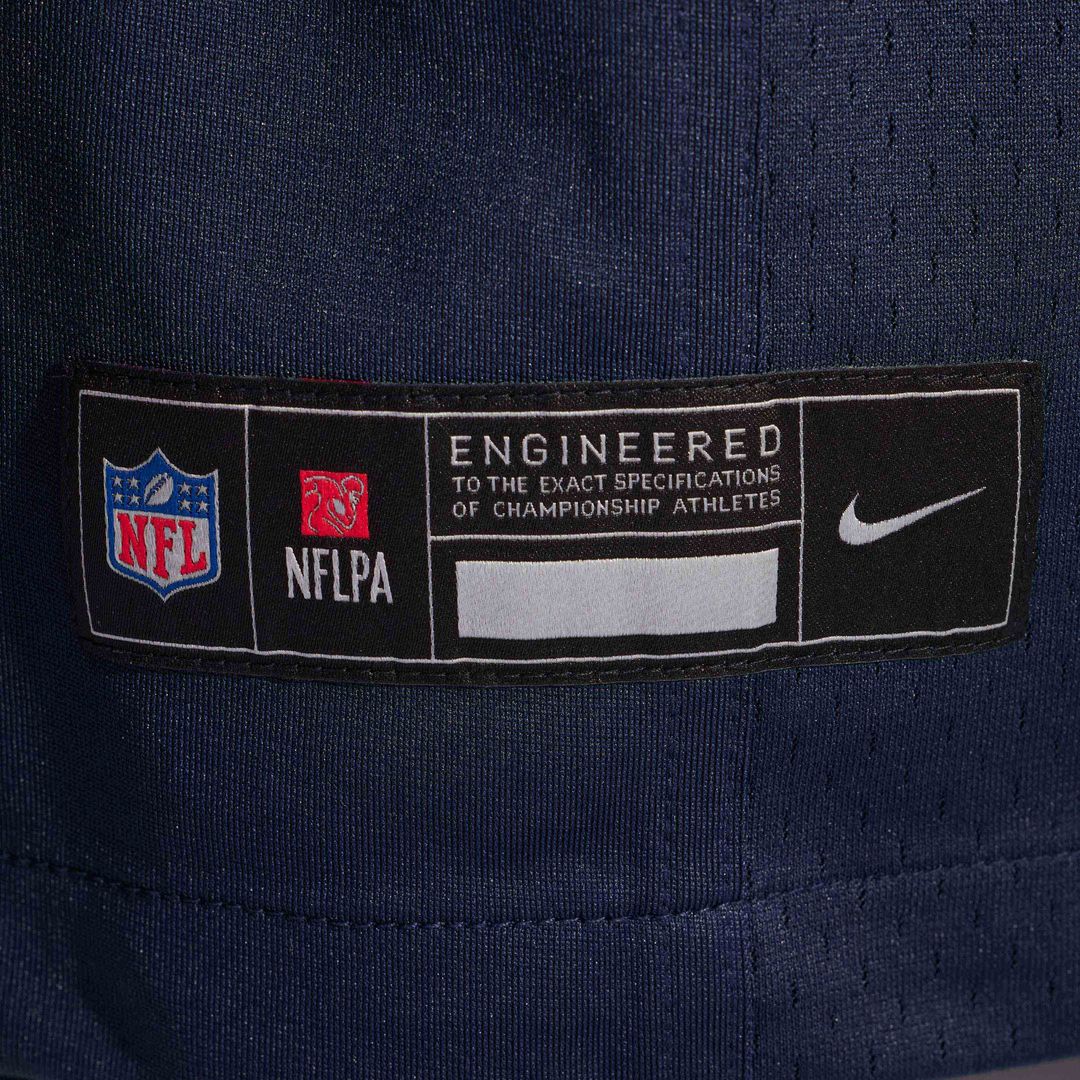 Chicago Bears Ozzy Trapilo Navy Team Game Jersey product image 6, provided for visual reference and product detail review