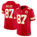 Kansas City Chiefs Travis Kelce Red Vapor F.U.S.E. Limited Jersey product image 1, provided for visual reference and product