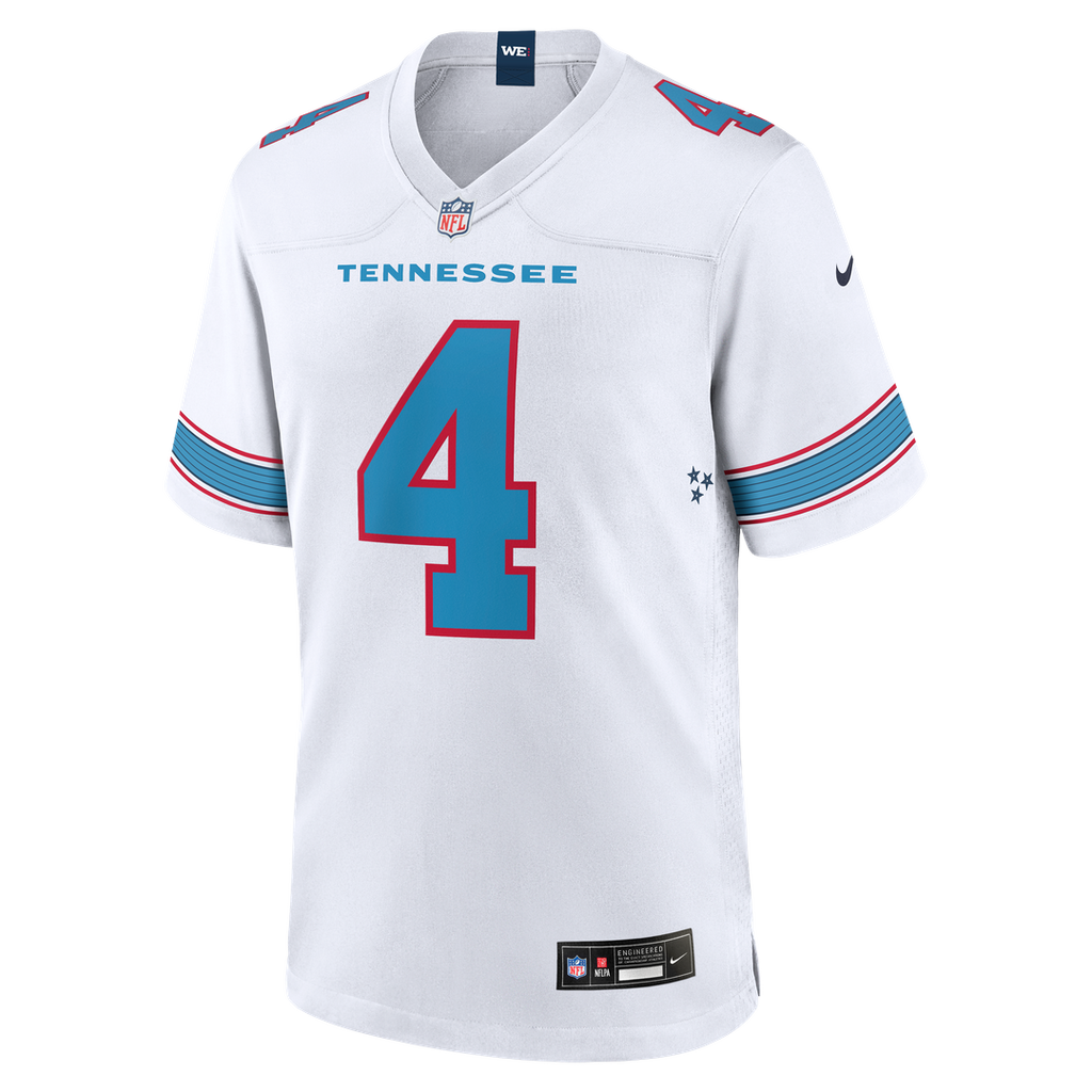 Tennessee Titans Wan'Dale Robinson White Game Jersey product image 2, provided for visual reference and product detail review