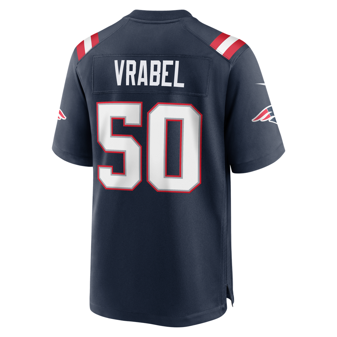 New England Patriots Mike Vrabel White Retired Player Game Jersey product image 9, provided for visual reference and product