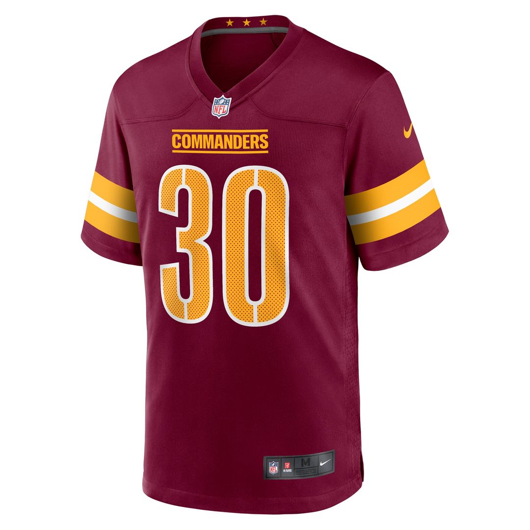 Washington Commanders Austin Ekeler Burgundy Game Player Jersey product image 8, provided for visual reference and product