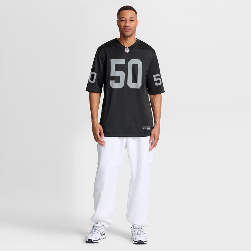 Las Vegas Raiders Jacob Bobenmoyer Black Game Player Jersey product image 7, provided for visual reference and product
