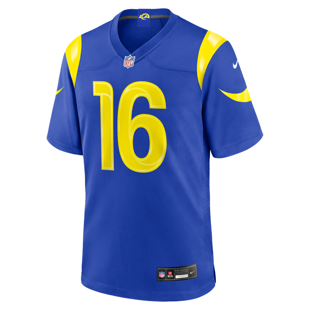 Los Angeles Rams Tru Edwards Royal Team Game Jersey product image 2, provided for visual reference and product detail review
