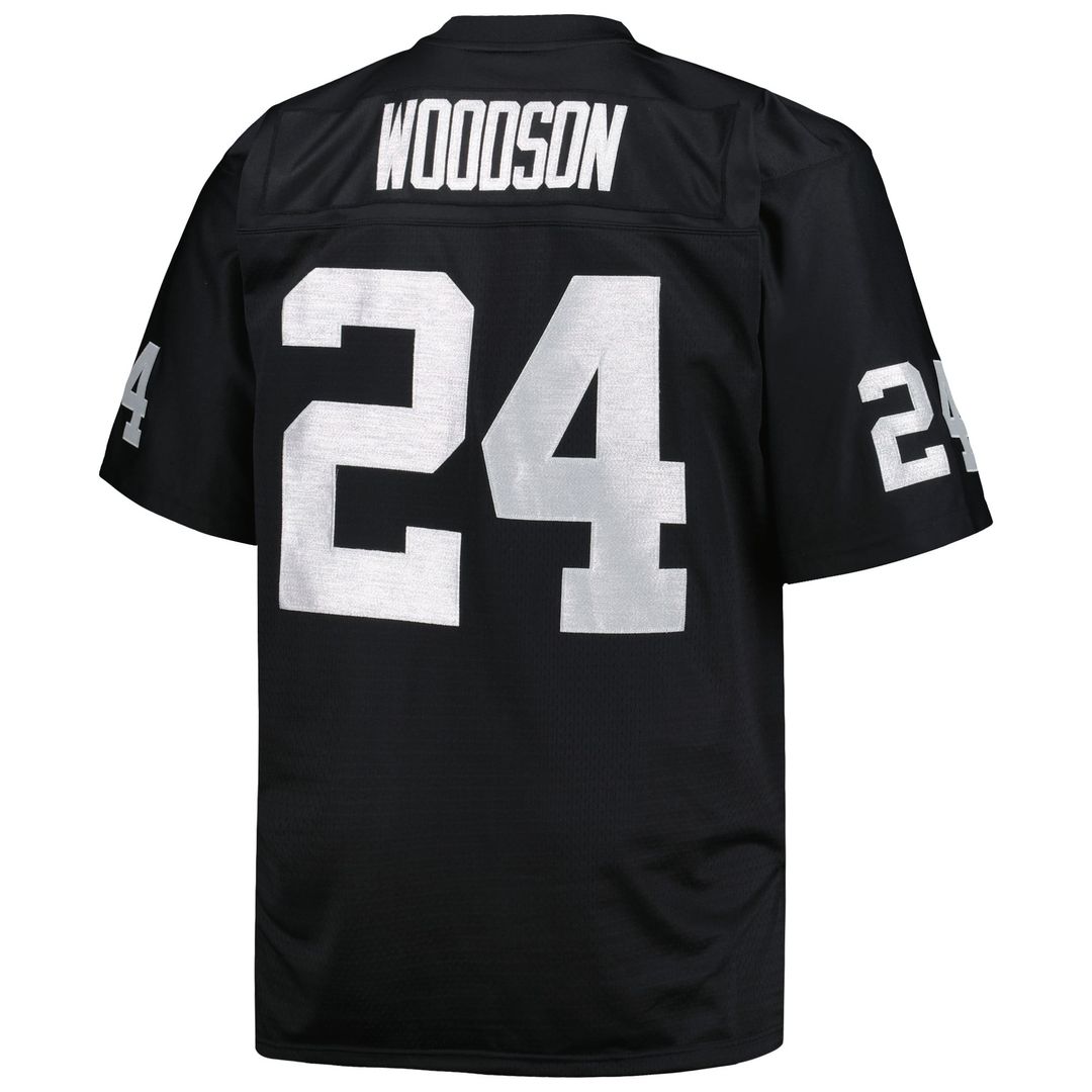 Las Vegas Raiders Charles Woodson Black Big & Tall 1998 Retired Player Replica Jersey product image 3, provided for visual