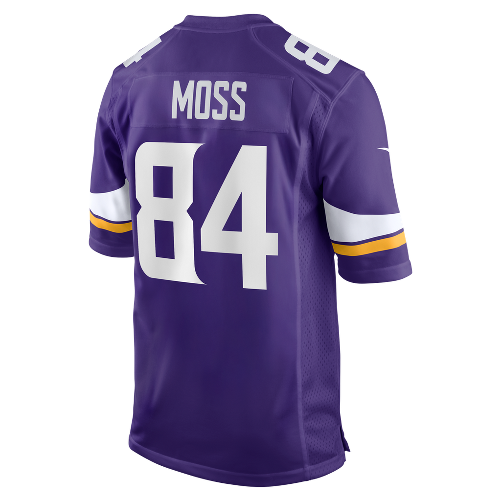 Minnesota Vikings Randy Moss Purple Game Retired Player Jersey product image 11, provided for visual reference and product