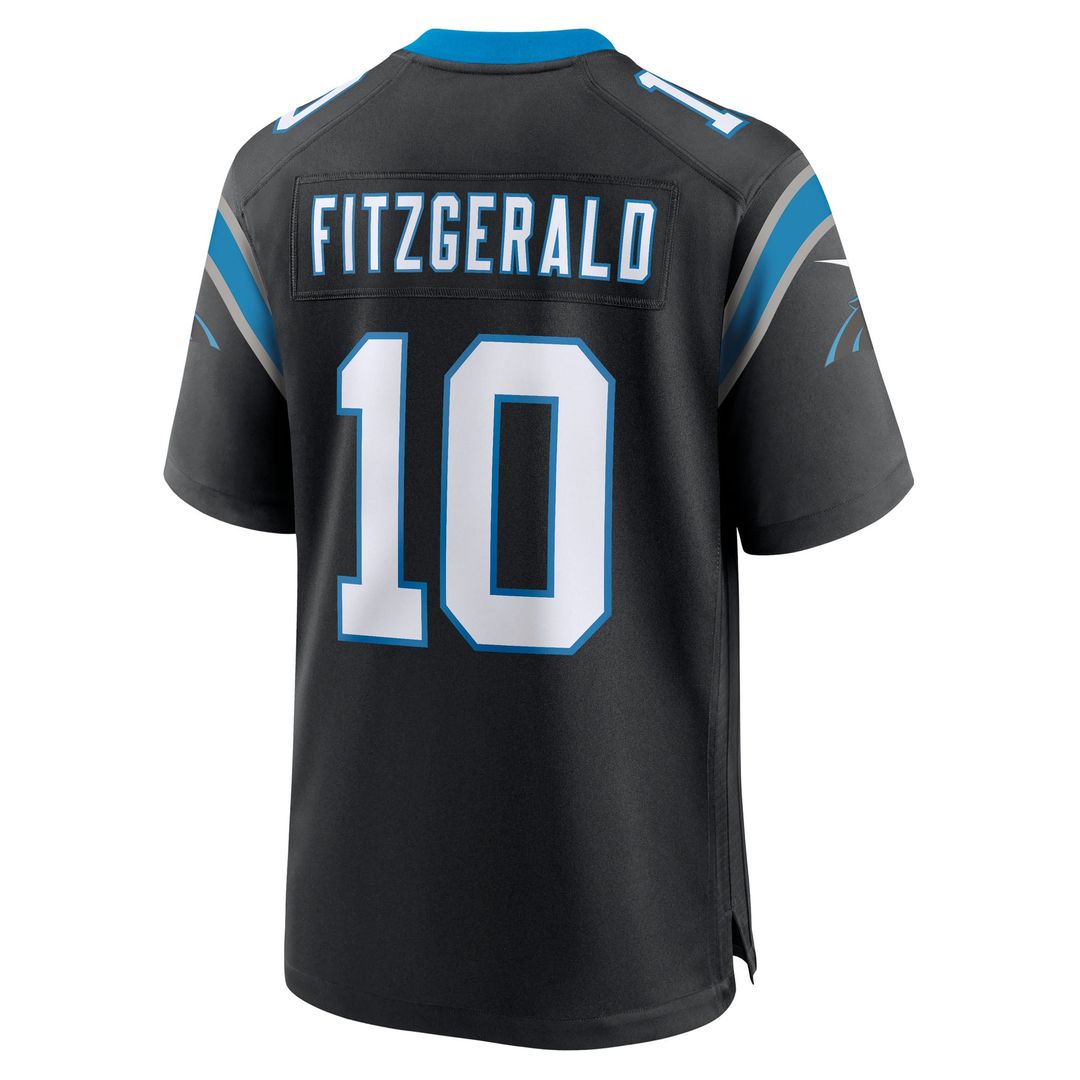 Carolina Panthers Ryan Fitzgerald Black Team Game Jersey product image 3, provided for visual reference and product detail