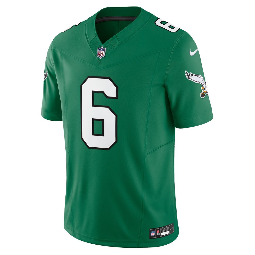 Philadelphia Eagles DeVonta Smith Kelly Green Vapor F.U.S.E. Limited Jersey product image 2, provided for visual reference