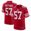 San Francisco 49ers Luke Gifford Scarlet Team Game Jersey product image 1, provided for visual reference and product detail