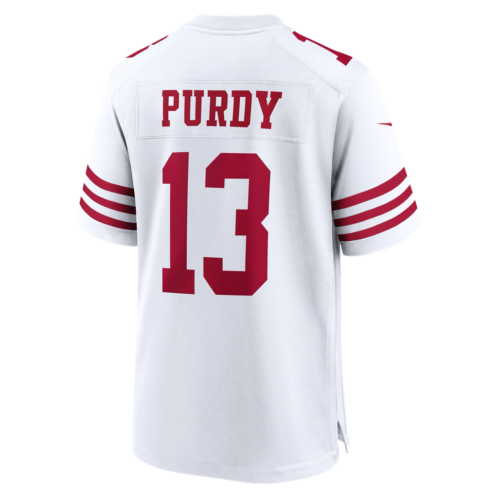 San Francisco 49ers Brock Purdy White 80th Anniversary Game Jersey product image 6, provided for visual reference and