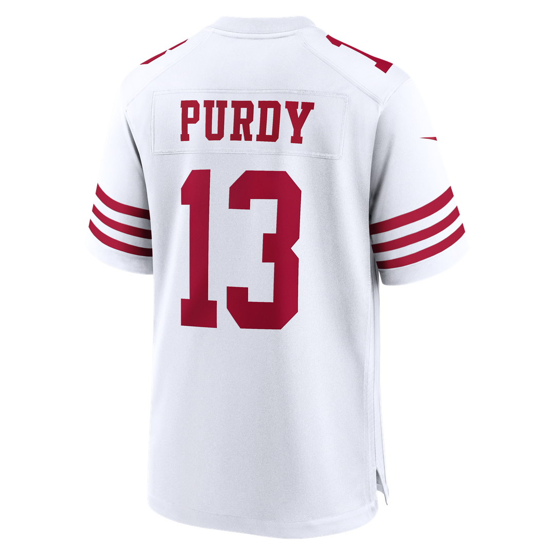 San Francisco 49ers Brock Purdy White 80th Anniversary Game Jersey product image 6, provided for visual reference and