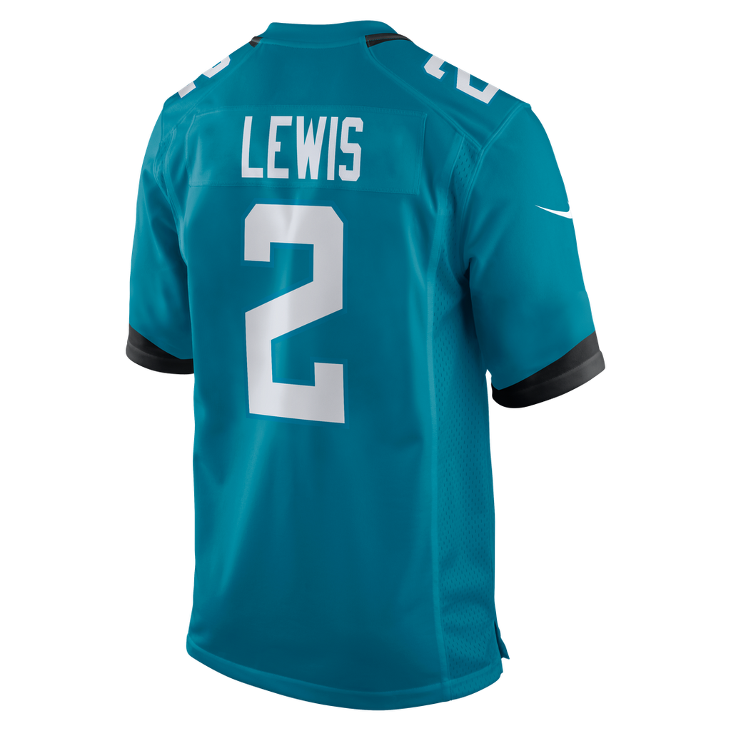 Jacksonville Jaguars Jourdan Lewis Teal Team Game Jersey product image 3, provided for visual reference and product detail