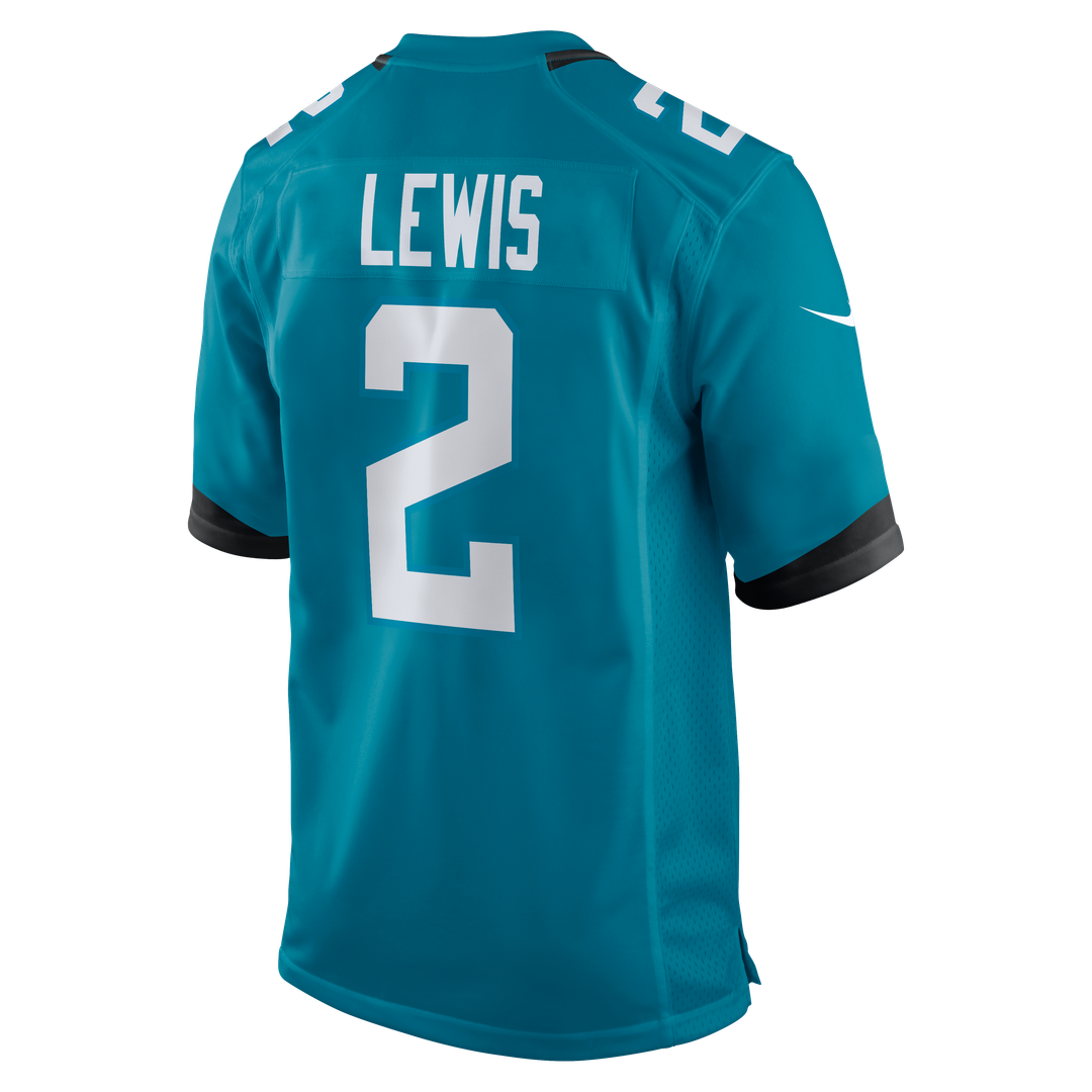 Jacksonville Jaguars Jourdan Lewis Teal Team Game Jersey product image 3, provided for visual reference and product detail