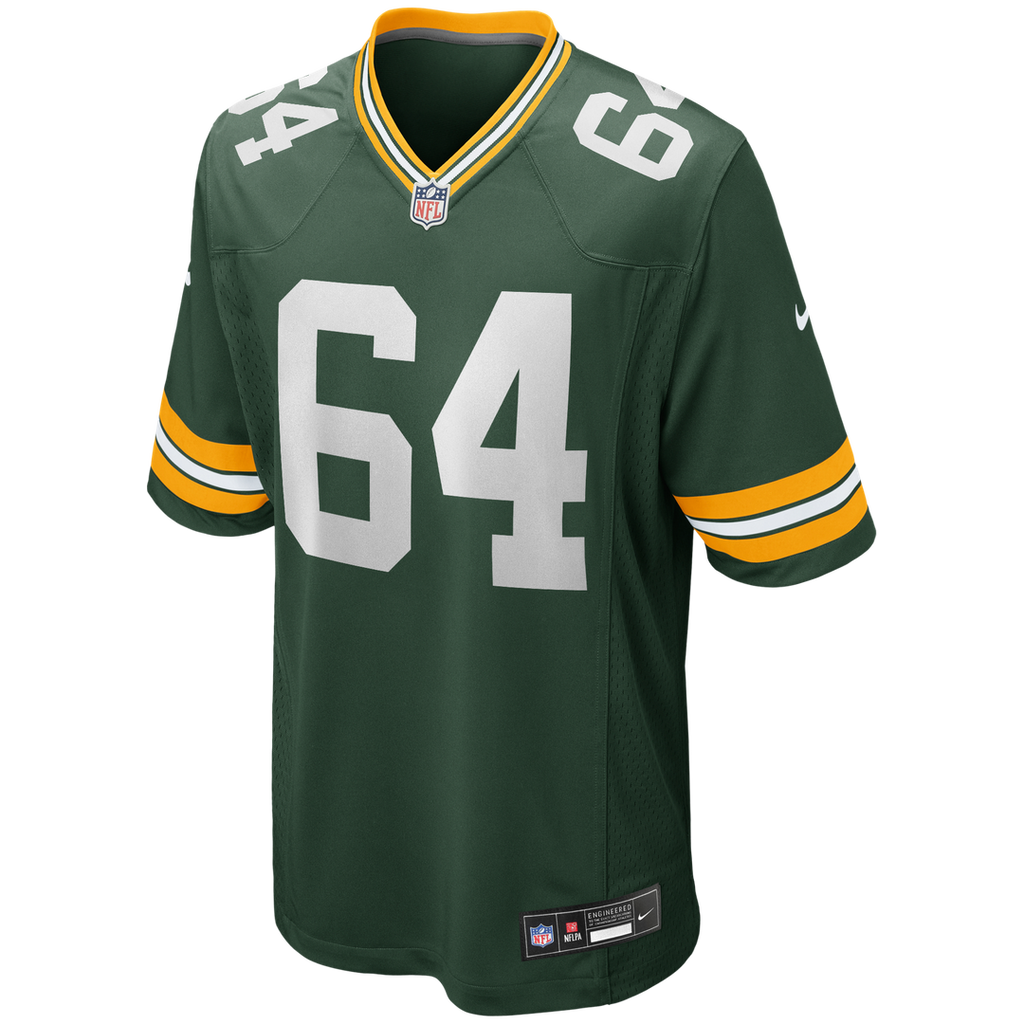 Green Bay Packers Jerry Kramer Green Game Retired Player Jersey product image 2, provided for visual reference and product
