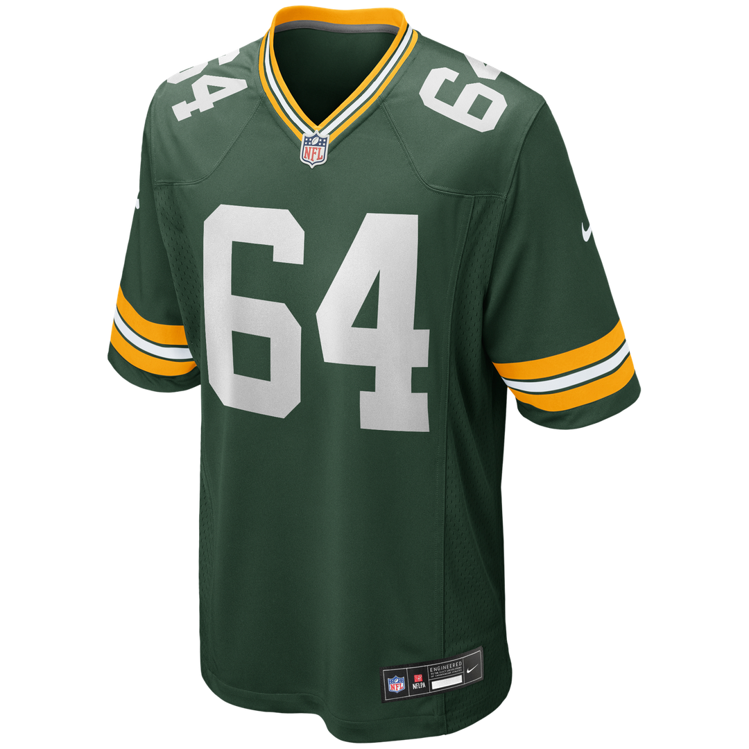 Green Bay Packers Jerry Kramer Green Game Retired Player Jersey product image 2, provided for visual reference and product