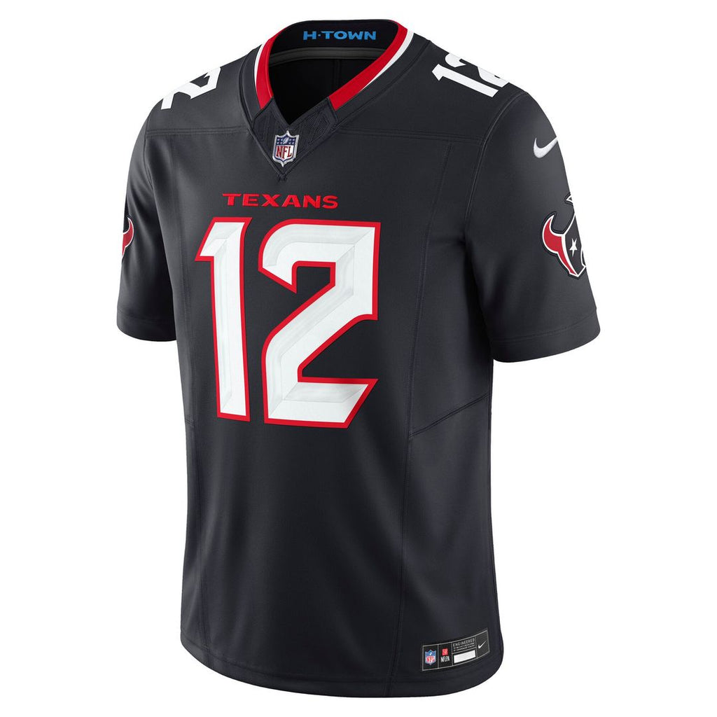 Houston Texans Nico Collins Navy Team Vapor F.U.S.E. Limited Jersey product image 2, provided for visual reference and