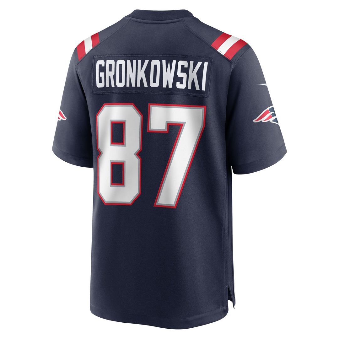 New England Patriots Rob Gronkowski Red Alternate Retired Player Game Jersey product image 15, provided for visual reference