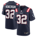 New England Patriots TreVeyon Henderson Navy 2025 NFL Draft Game Jersey product image 1, provided for visual reference and