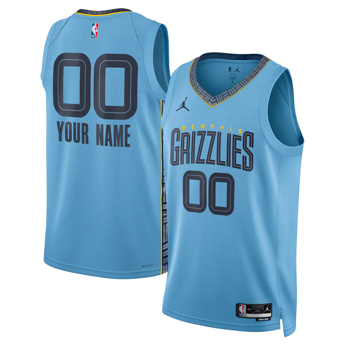 Memphis Grizzlies Statement Swingman Basketball Jersey - Custom - Unisex product image 1, provided for visual reference and