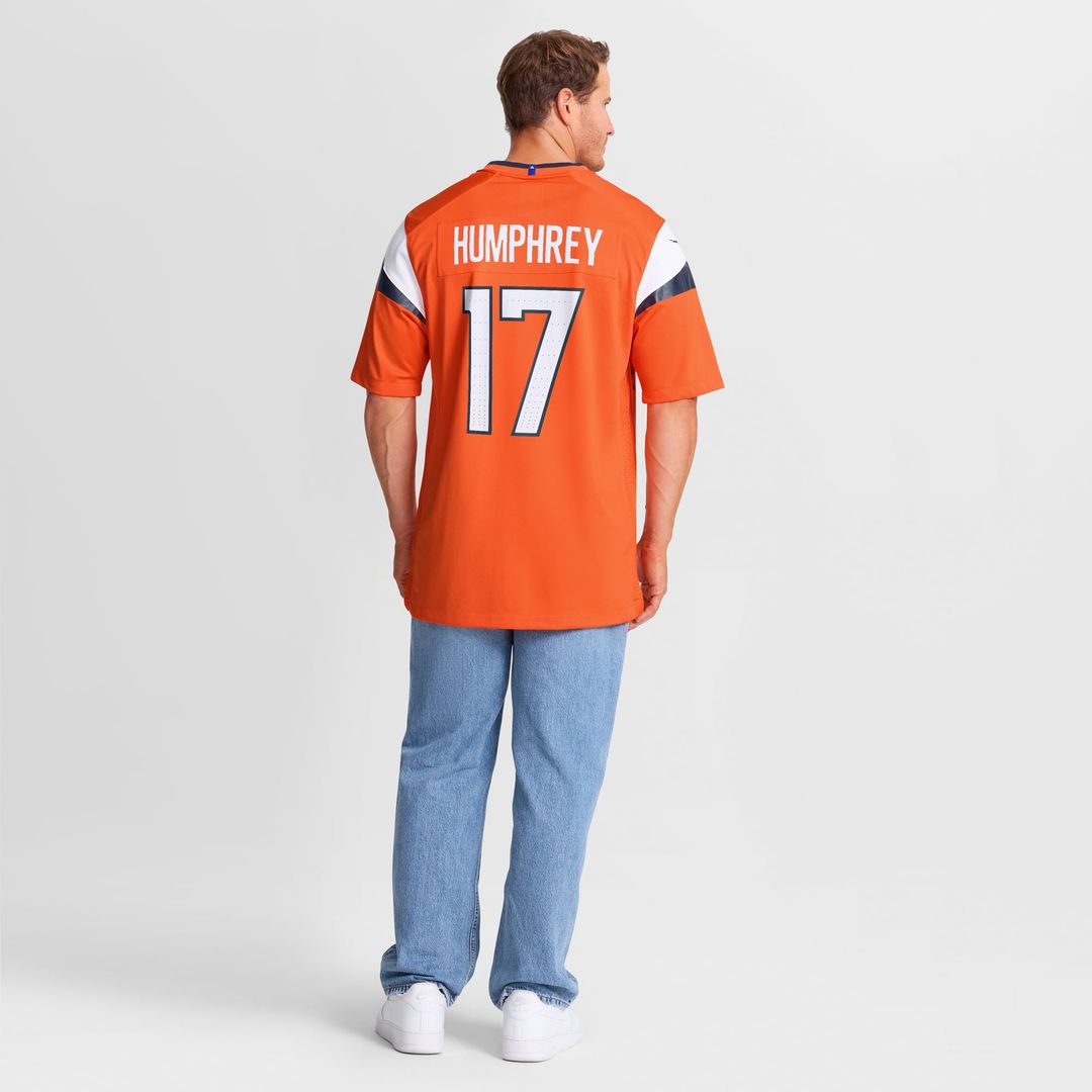 Denver Broncos Lil' Humphrey Orange Team Game Jersey product image 5, provided for visual reference and product detail review