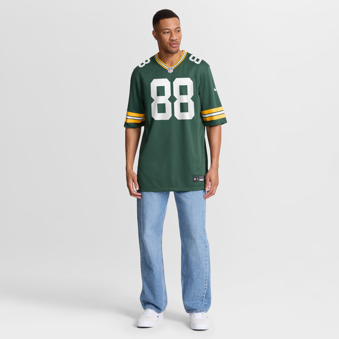 Green Bay Packers Luke Musgrave Green Game Jersey product image 7, provided for visual reference and product detail review
