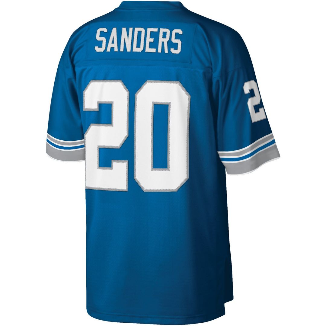 Detroit Lions Barry Sanders Blue Legacy Replica Jersey product image 3, provided for visual reference and product detail