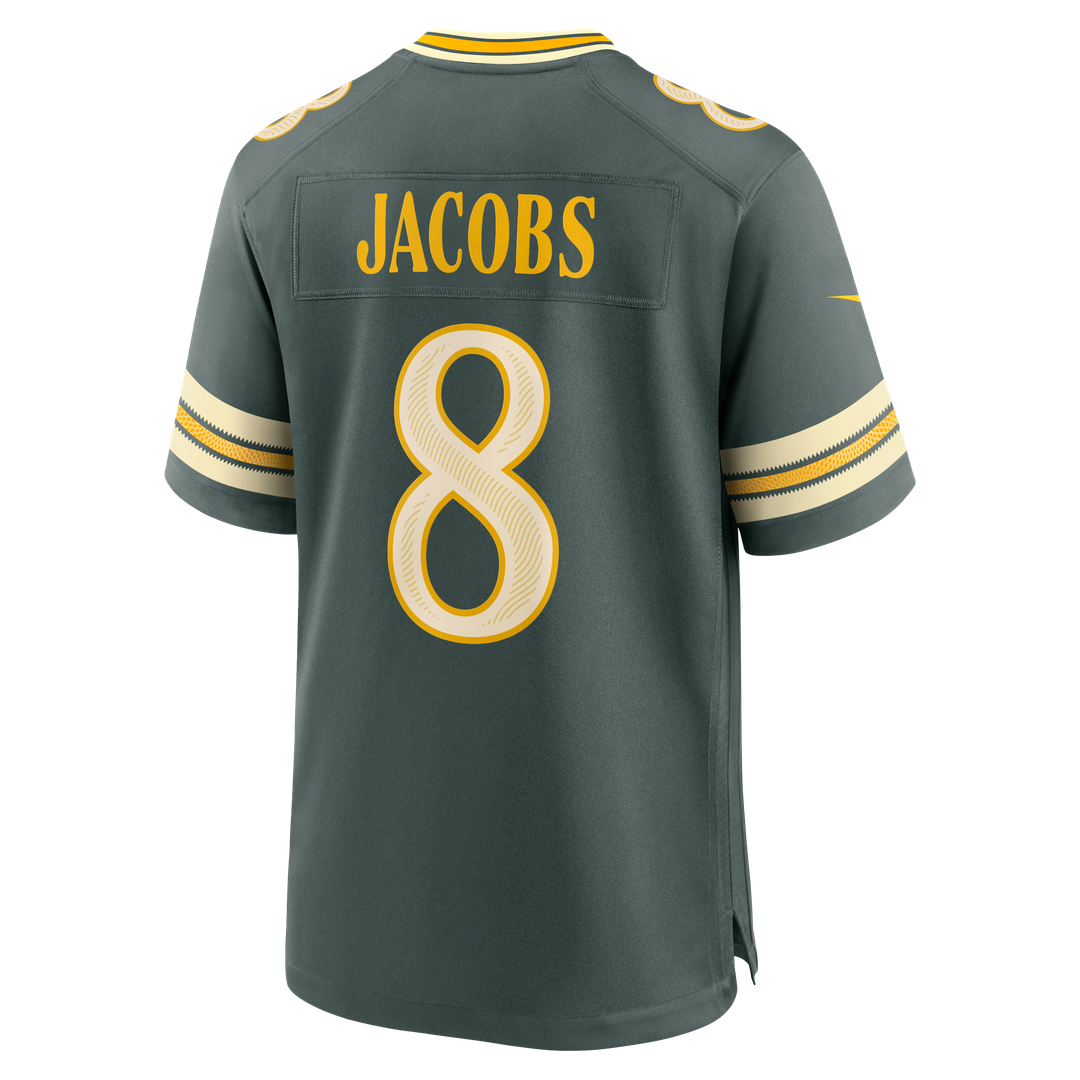 Green Bay Packers Josh Jacobs Green 2026 Rivalries Collection Game Jersey product image 3, provided for visual reference and