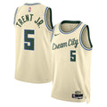 Milwaukee Bucks 2025/26 City Edition Swingman Basketball Jersey - Cream - Gary Trent Jr. - Unisex product image 1, provided