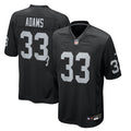 Las Vegas Raiders Jamal Adams Black Team Game Jersey product image 1, provided for visual reference and product detail review