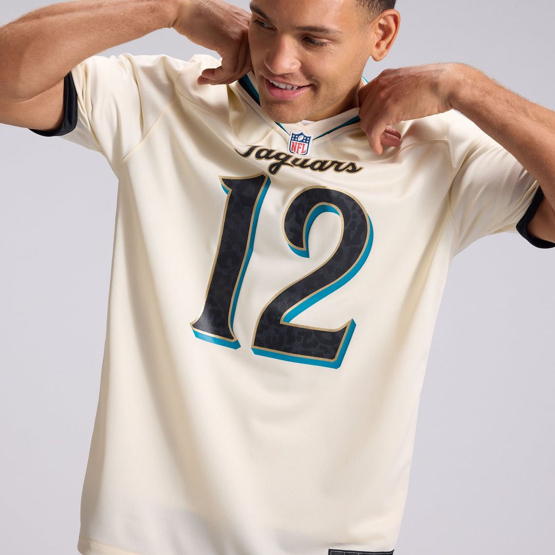 Jacksonville Jaguars Travis Hunter Natural 2026 Rivalries Collection Game Jersey product image 9, provided for visual